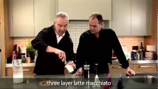 aerolatte  milk frother makes three layer caffè latte macchiato [upl. by Silvana693]