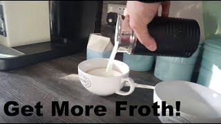 How to Get More Froth from Your Nespresso Coffee Aeroccino  Nespresso tips and help [upl. by Sanyu937]