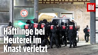 Gefängnismeuterei Polizei stürmt Knast in Thüringen  JVA Untermaßfeld [upl. by Yssim]